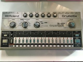 Vintage Roland Tr - 606 Tom Mod Drumatix Computer Controlled Drum Machine 80s Rare