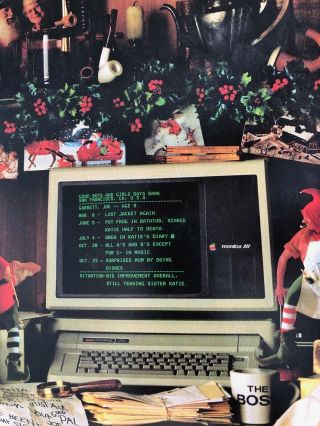 Poster Apple Macintosh Vintage 1983 Very Rare Santa Apple III 6