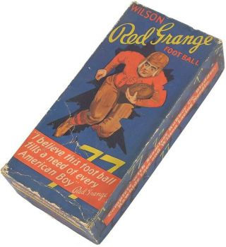 1920s Red Grange Vintage Wilson Football Box Very Rare