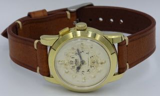 VERY RARE VINTAGE SOLID 14k GOLD ARSA AUTOMATIC INCABLOC BLIND WATCH BRAILLE 2