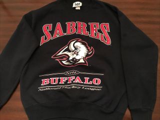 Vintage Rare Buffalo Sabres Sweatshirt Lee Sport Made In Usa