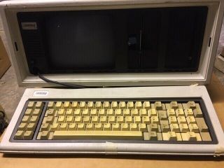 Very Rare Compaq Portable 286 Computer Pc With Carry Case & Disk