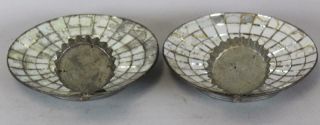 RARE PAIR EARLY 19TH C AMERICAN TIN MIRRORED CANDLE SCONCES GREAT OLD SURFACE 5