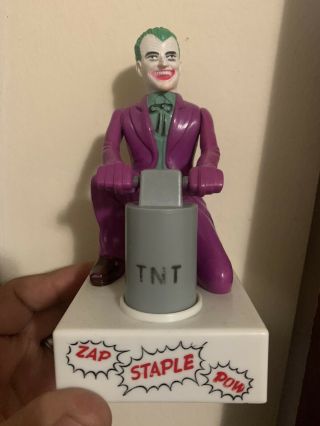 Batman Executive Desk Set Janex 1977 Joker Tnt Detonator Stapler Batman - Rare -