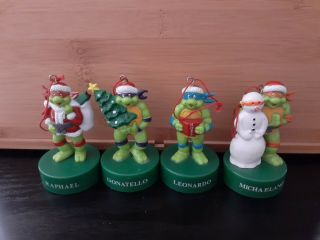 Teenage Mutant Ninja Turtles Rare Christmas Ornaments 1990