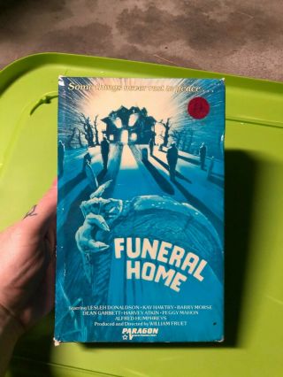 Funeral Home Paragon Video Vhs Horror Slasher Sov Big Box Oop Rare Slip