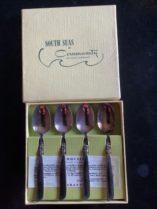 Oneida Community Plate South Seas 1955 Vintage Demitasse Spoons 1