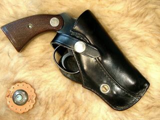 Rare Old Vintage Frisbie Portland Ore.  Leather Holster - Colt Detective Special
