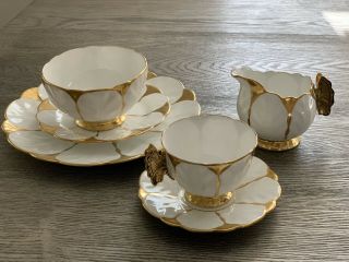 Rare Aynsley Gold Butterfly Tea Set Art Deco