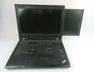 Rare Lenovo Thinkpad Workstation W700ds Robust Multi - Monitor Laptop