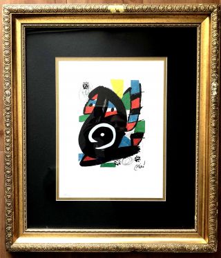 Joan Miro 1354/1500 The Acid Melody Plate Signed Lithograph Framed Rare Find