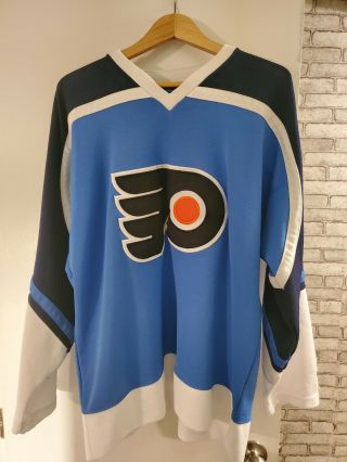 Philadelphia Flyers Rare Blue Starter Hockey Jersey L Large 90s