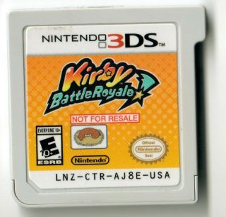 Rare Nintendo 3ds Kirby Battle Royale Nfr Retail Demo Cartridge Kiosk Game