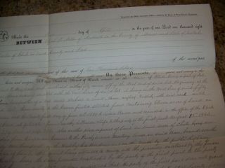 1850 ANTIQUE CHILI NY LAND INDENTURE DEED LEGAL DOCUMENT CARMEN MARTIN MILLER 3