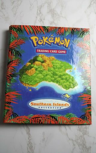 2001 Pokemon Southern Islands Complete Set In Binder - Nm - Mt.
