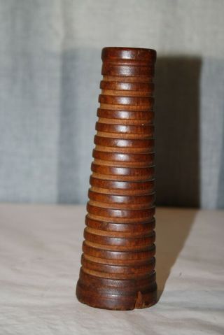Unique Graduated Antique Vintage Primitive Wooden Thread Yarn Spool Bobbin 7 "