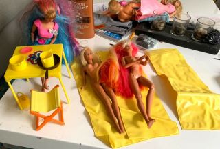 Vintage 1970’s Barbie Camping Set - Incomplete.  Dolls Not