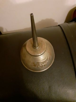 Vintage Ford Script Antique Oil Can Model T Accessory