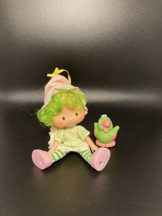 Vintage 1981 Strawberry Shortcake Doll Lime Chiffon With Parfait Parrot