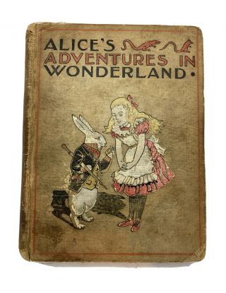 Antique Alice’s Adventures In Wonderland By L.  Carrol Color Illustrated / Rare