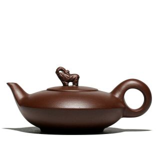 Chinese Yixing Zisha Pottery 180cc Purple Clay Handmade Elephant Gongfu Teapot