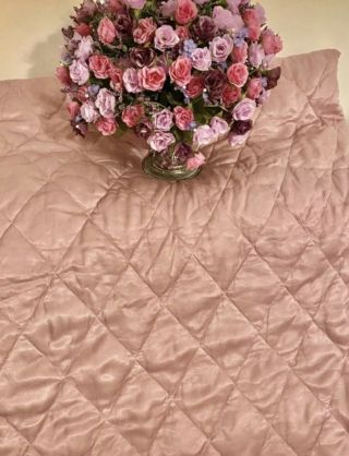 Bella Notte Satin Quilted Coverlet King Rose Rare And Retired 6