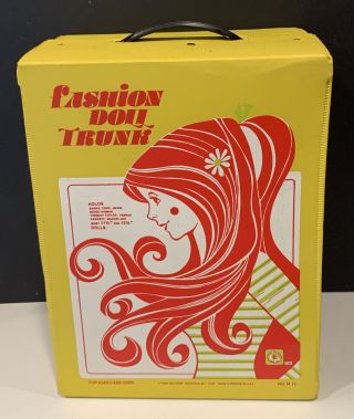 Rare Yellow Tara Toy Corp Vinyl Double Fashion Doll Trunk