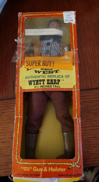 Rare Vintage Wyatt Earp Legends Of The West Action Figure Doll Excel 1974