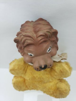 Vintage MY TOY Co.  Plush Stuffed Lion Rubber Face Funny Eyes Rare Collectible 3