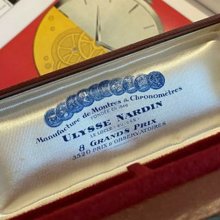 Ulysse Nardin Vintage Leather Watch Box Display Case Rare Near @@