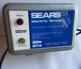 Rare Vintage Sears Weed Control Electric Fence Charger 110/120v Model 436.  77720 2