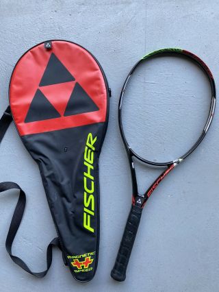 Rare Fischer M Pro - No.  1 105 Green / Red Tennis Racket 4 3/8 Rare