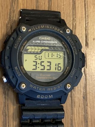 Casio Dw - 285 Illuminator Watch Electro Luminescence Alarm Chrono Mug208