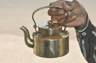 Old Brass Unique Shape Solid Fine Handcrafted Tea Kettle
