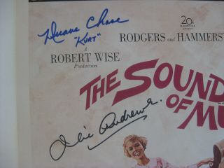 SOUND OF MUSIC - Rare AUTOGRAPHED MOVIE POSTER - HAND SIGNED By 8 with ANDREWS 2