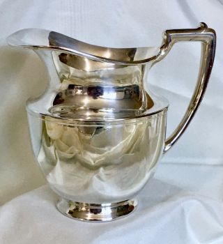 Antique Meriden S.  P.  Co.  International 963 Silver Plated Water Pitcher