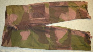 Rare Ww2 British Army Camouflaged Windproof Trousers,  Large Size