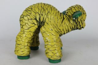 Rare Vintage Lloyd Bryan 1968 Signed Mid Century Yellow Ceramic Lamb Sculpture 3