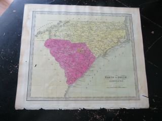 North & South Carolina - David Burr,  Map Of The United States Ca: 1836