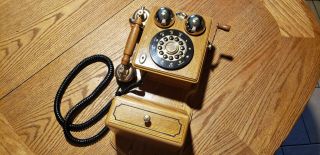 Vintage Thomas Museum Series Wood Antique Oak Wood Wall Telephone Rare