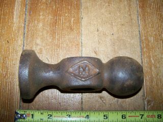 Antique/vintage 3 1/2 Lb Mallory Logging Blank Branding Hammer Head