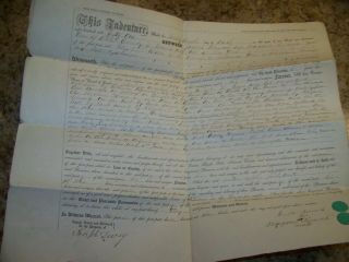 1841 Antique Chili Ny Land Indenture Deed Legal Document Joseph Primock Miller
