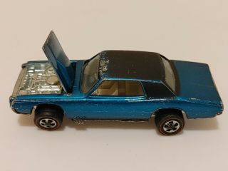 Rare 1967 Redline Hot Wheels Blue Custom T - Bird,
