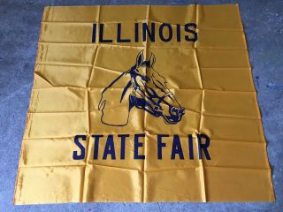 Illinois State Fair Banner Vintage Antique 43 " X 46 "