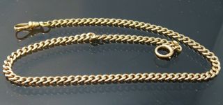 Antique 14k Gold Filled Pocket Watch Chain Fob/ Necklace10.  5gram/15.  5 Inches
