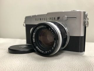 Rare Modify To Fv : Near,  Olympus Pen Ft W/ Auto S 40mm F1.  4 Lens Japan