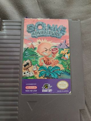 Bonk ' s Adventure (Nintendo NES) AUTHENTIC ULTRA RARE AND 5