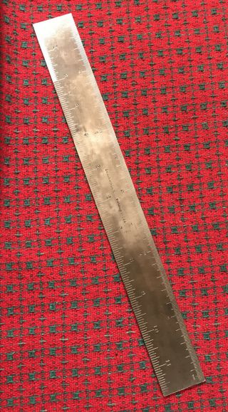Vintage Brown & Sharpe Rare 30mm 12” Rule / Scale - Machinist.  Providence Usa