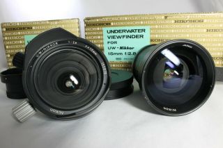 Rare Nikon Uw - Nikkor 15mm F2.  8 Lens With Nikonos 15 Old Type From Japan