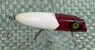 Vintage Wooden South Bend Bass Oreno - Red & White - 3 3/4 Inch Ships Fast Today